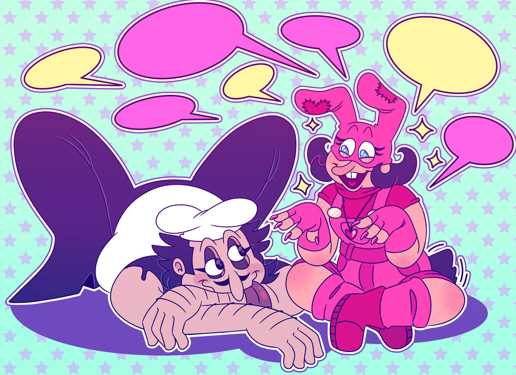 character design (right) belongs to dave on ArtFight